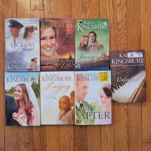 7 Karen Kingsbury Christian Romance Fiction Books Lot Gift Contemporary